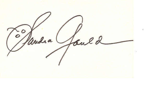 Sandra Gould signature